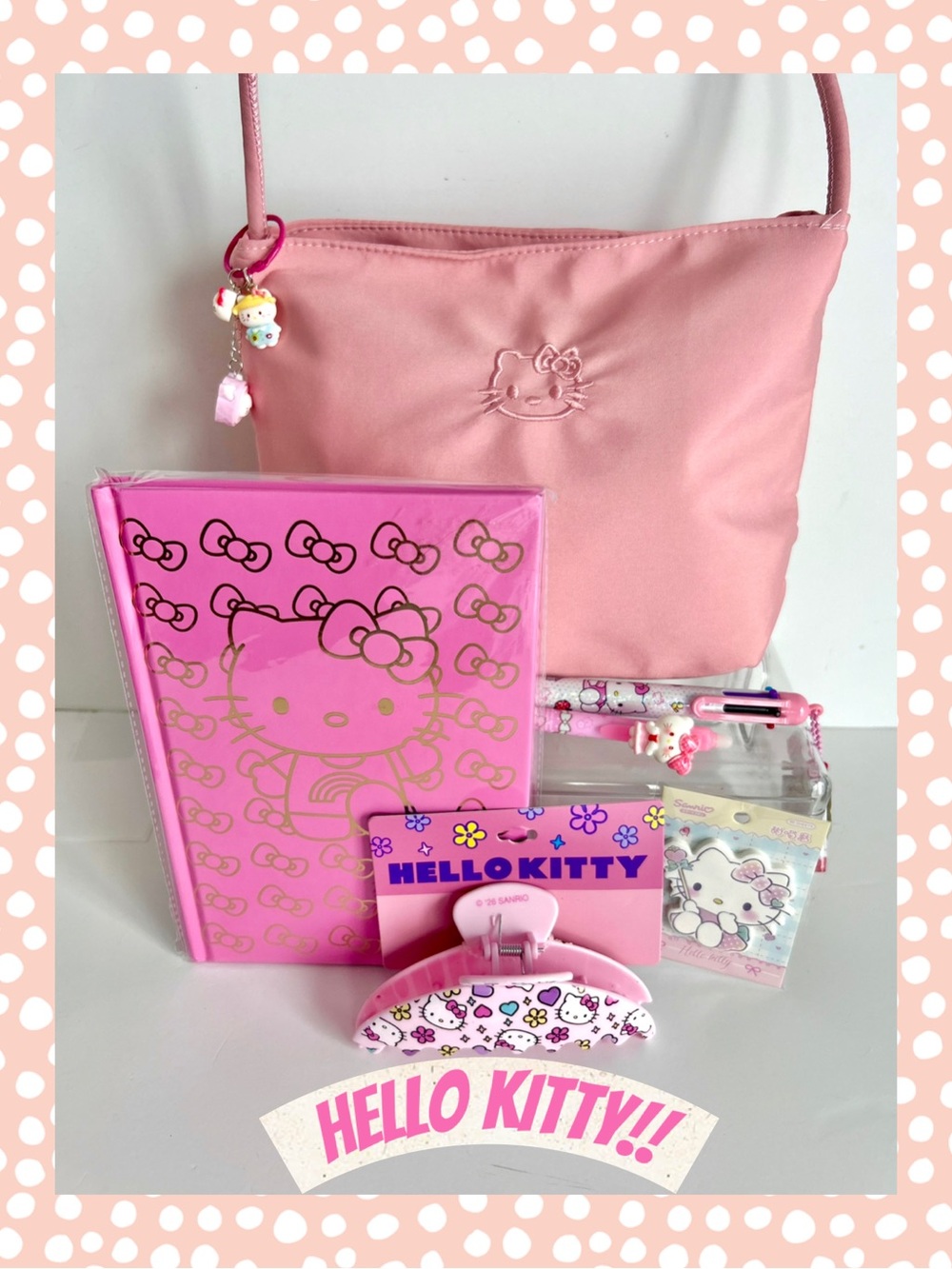💖(HK473) Hello Kitty Adorable 7-Piece Tote Bag Bundle!